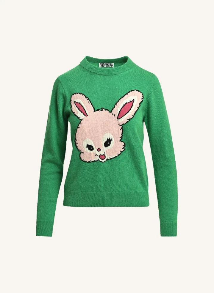 Essentiel Antwerp - Kapital-Jacquard-Pullover | Grün