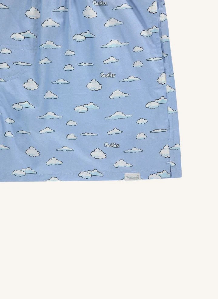 Pockies - "Clouds" Boxershorts | Hellblau