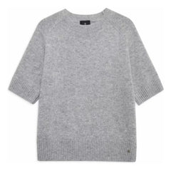 Anine Bing - Jackson Kurzarm-Kaschmirpullover | Grau meliert