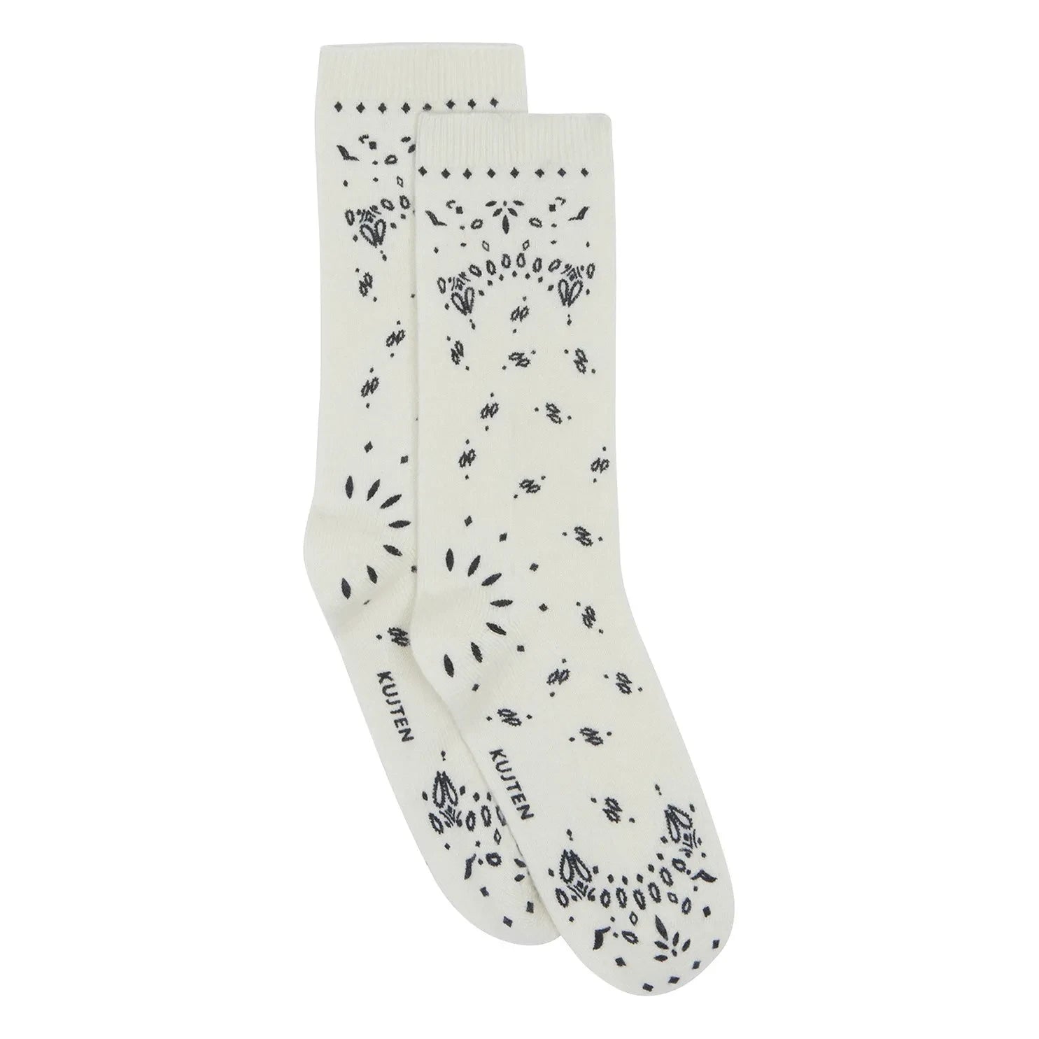 Kujten - Sig Bandana Kaschmir-Socken | Weiß