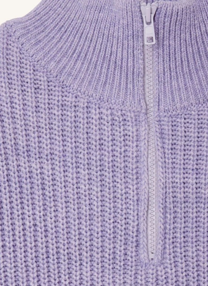 American Vintage - Crashway Woll- und Alpaka-Reißverschluss-Pullover | Lila