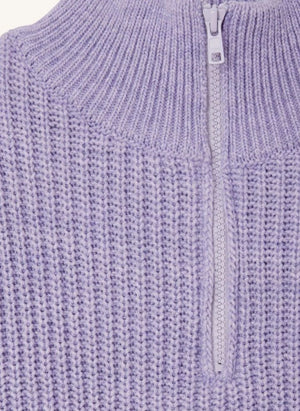 American Vintage - Crashway Woll- und Alpaka-Reißverschluss-Pullover | Lila