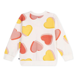 Petit Bateau - Sweat hearts | Beyaz