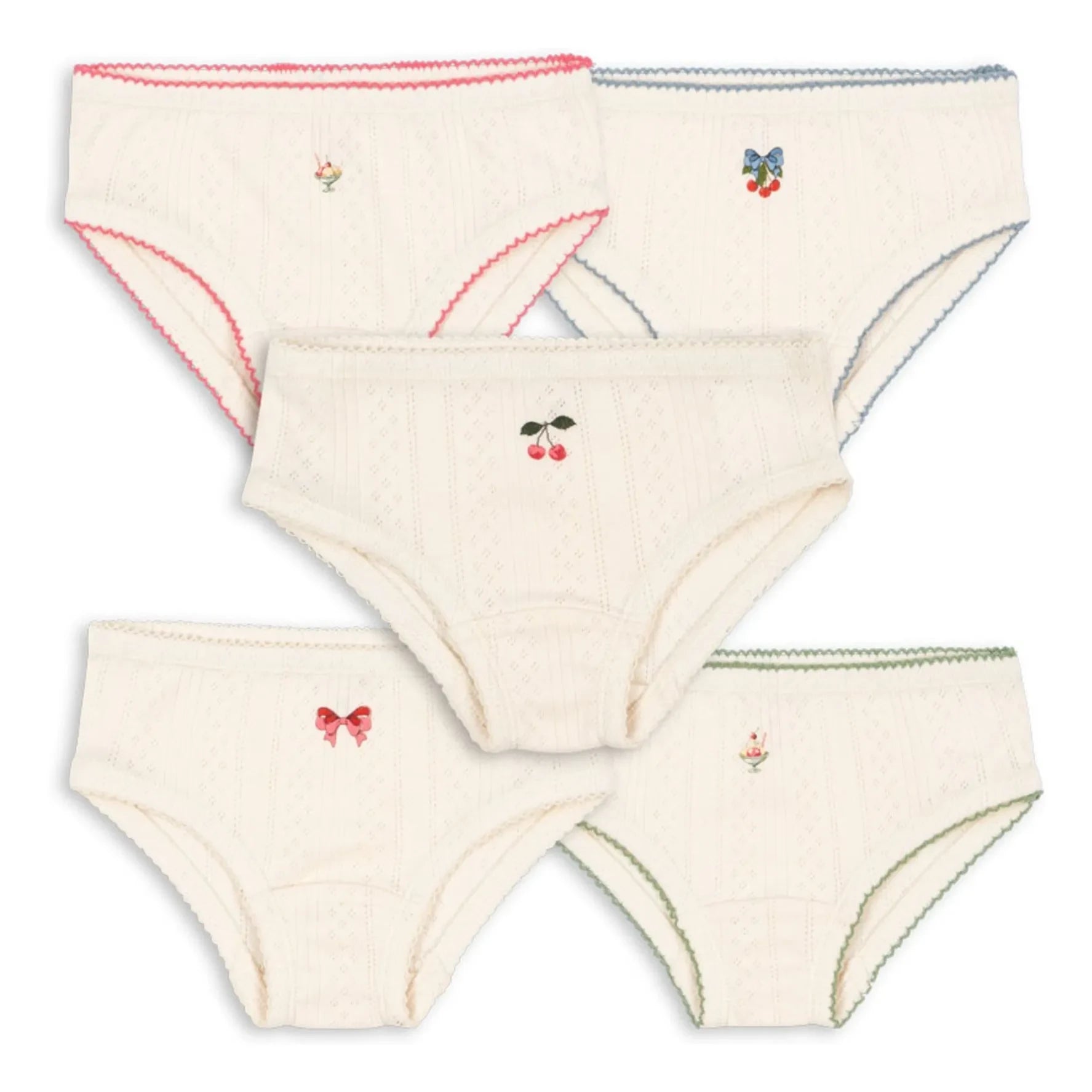 Konges Sløjd - 5er Minna Bio-Baumwoll Slip Set | Ecru