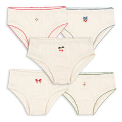 Konges Sløjd - 5er Minna Bio-Baumwoll Slip Set | Ecru