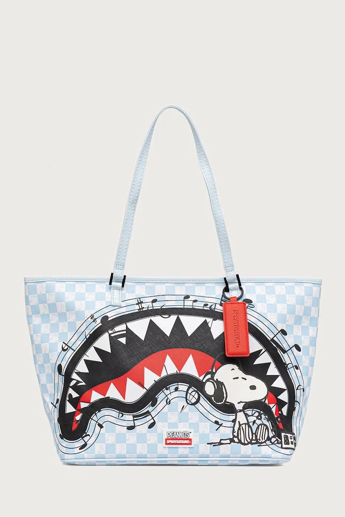 Sprayground - Snoopy Blau Kunstleder Damen Schultertasche 910T9456NSZ