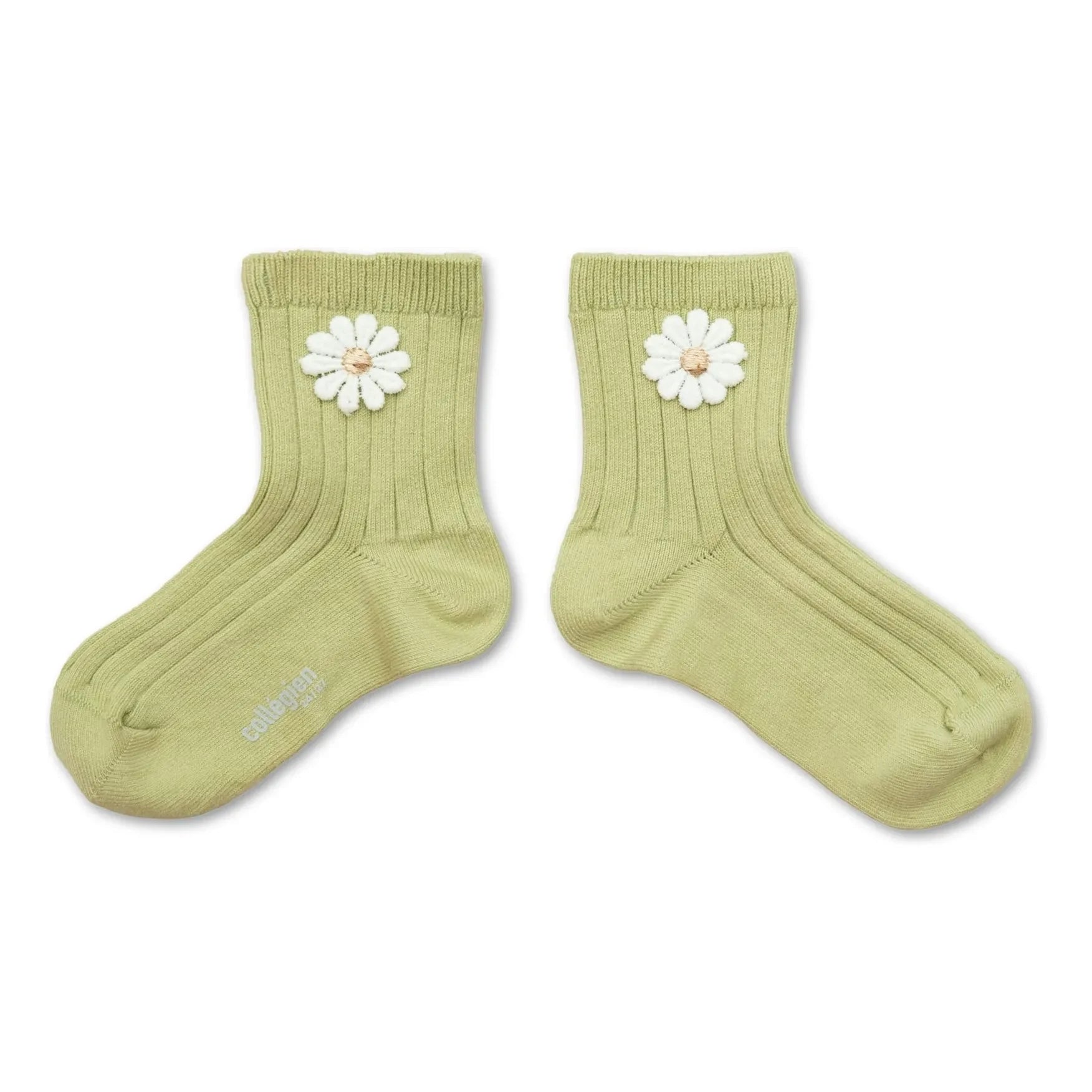 Collégien - Bérénice Flowers Socken | Blassgrün