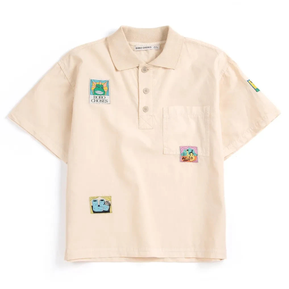 Bobo Choses – Poloshirt aus Bio-Baumwolle | Ecru