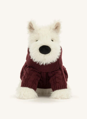 Jellycat - Munro Scottie Hund "Winterpulli" Plüsch