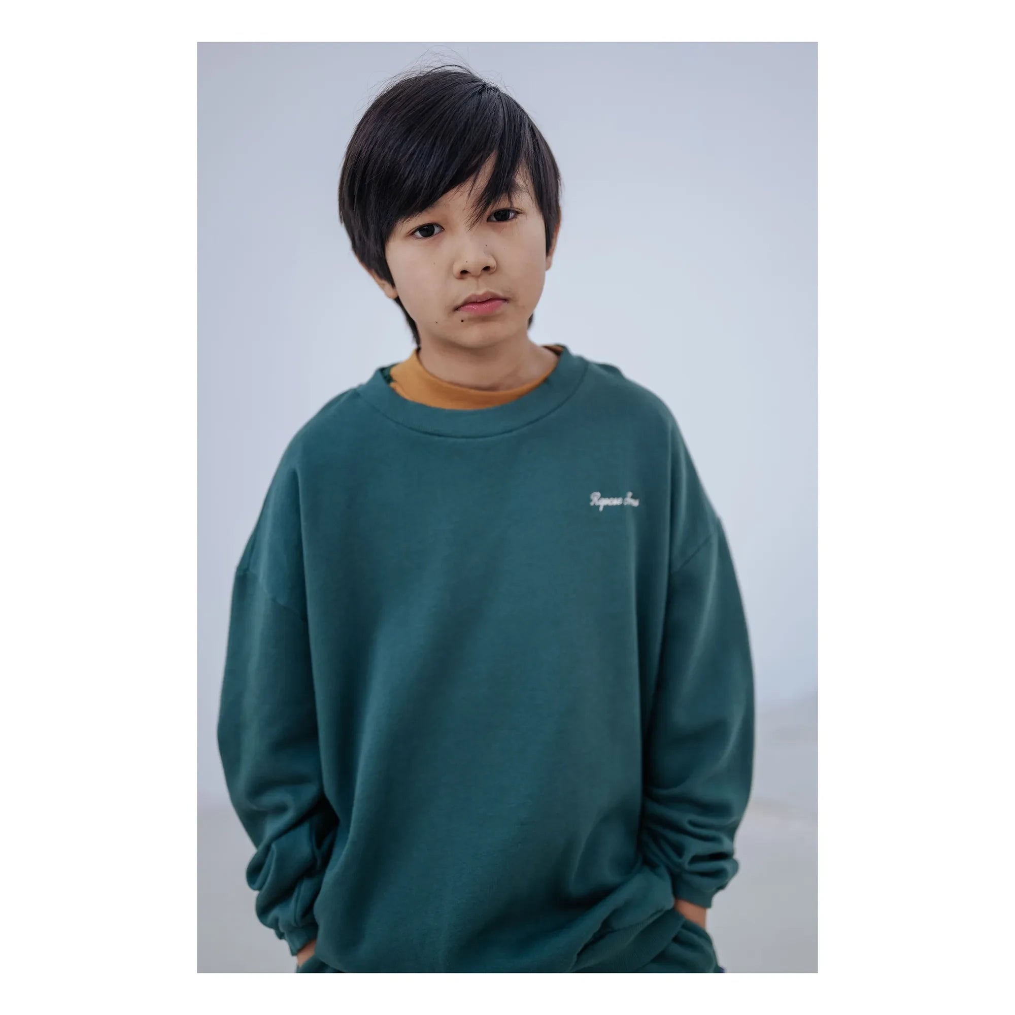 Repose AMS - Cozydrop Logo-Sweatshirt Bio-Baumwolle | Grün