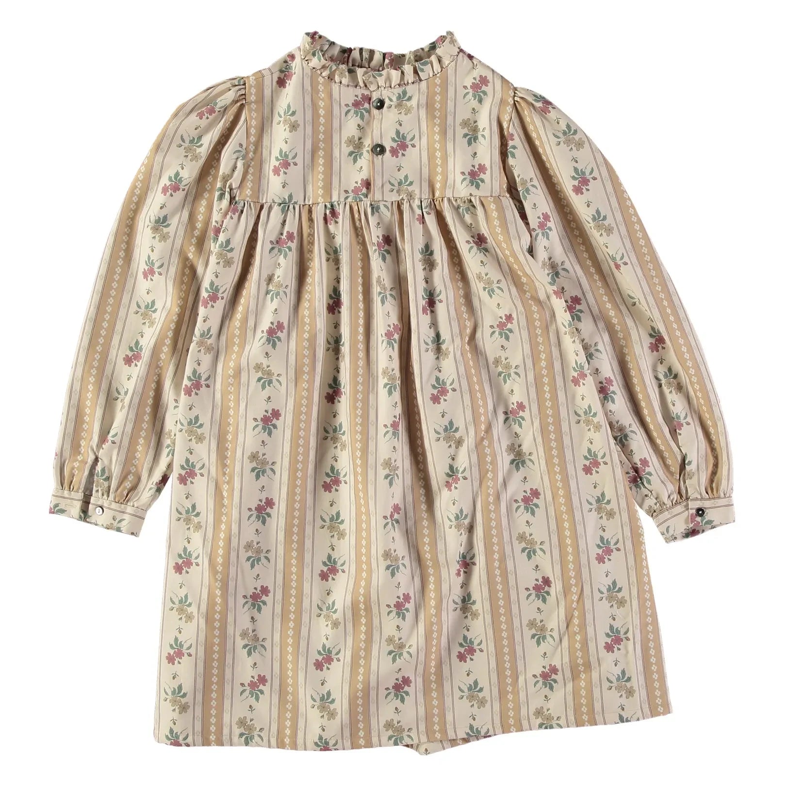 Risu Risu - Olympia geblümtes Kleid, Bio-Baumwolle | Natur