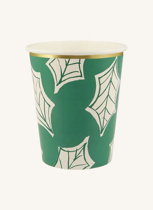 Meri Meri - Blockdruck Weihnachtsbecher - 8er Set