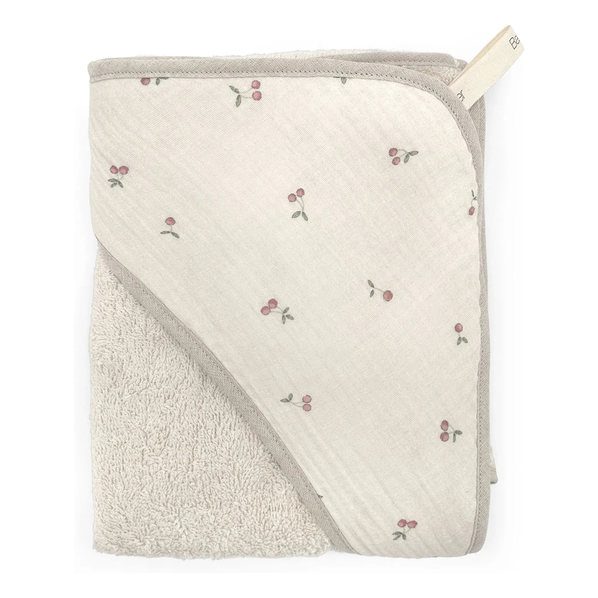 Babyshower - Kirschen Bademantel | Ecru