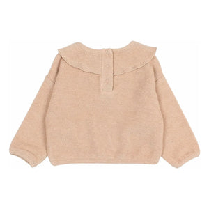 Búho - Bio-Frottee Sweatshirt mit Volant | Rosa