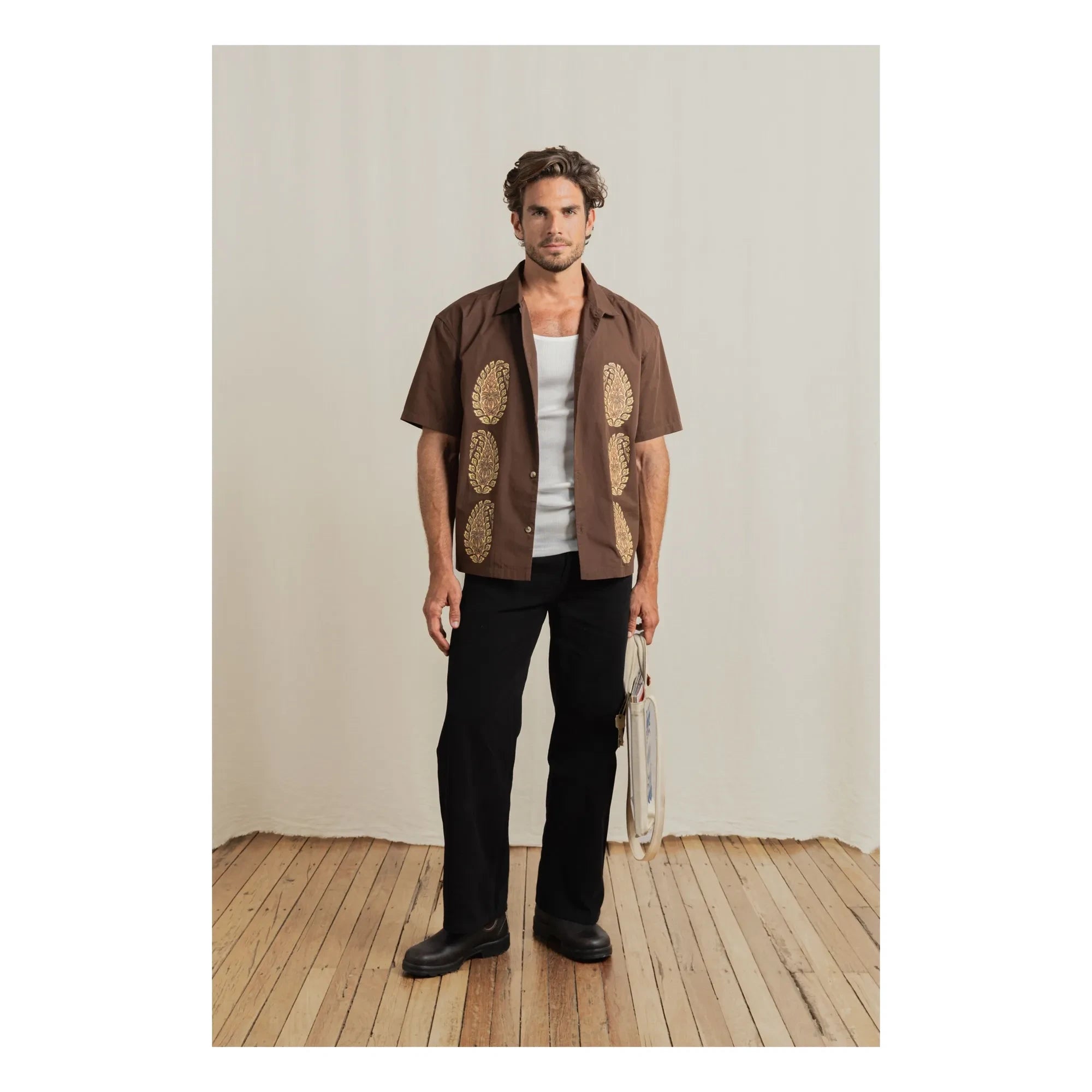 Rhythm – Mirissa Relaxed Kurzarm-Shirt | Braun