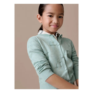 Bonpoint - Cardigan Pointelle Lysia Bio-Baumwolle | Celadon