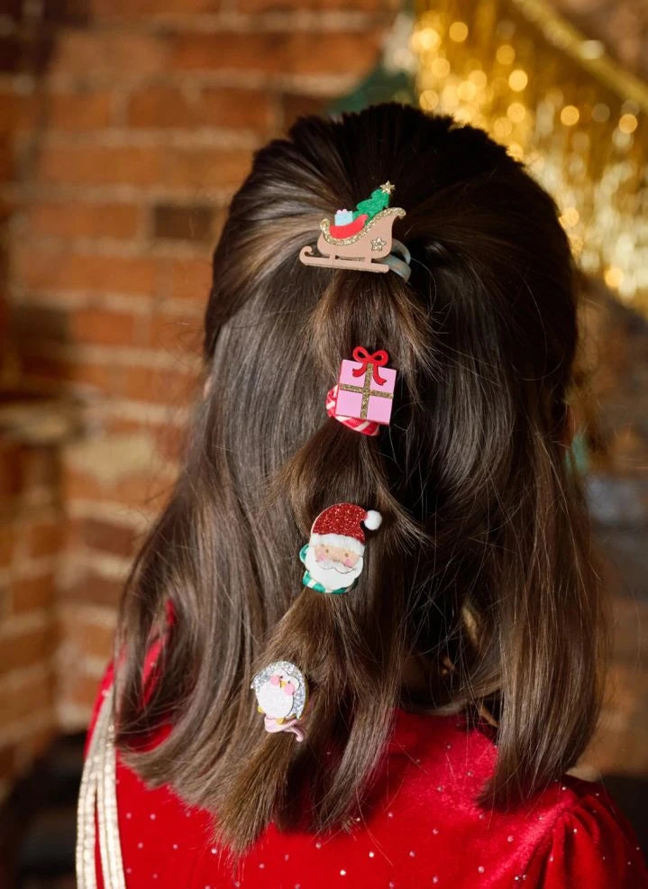 Rockahula Kids - 4-teiliges Weihnachtsmann-Scrunchie-Set | Rot