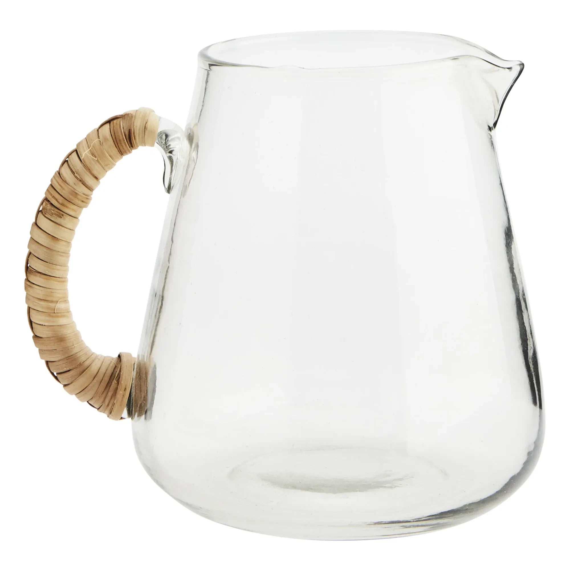 Madam Stoltz - Glas-Karaffe mit Bambusgriff | Transparent