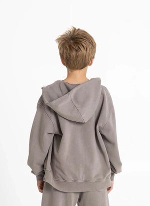 Finger in the nose - Harlan Run Club Organischer Baumwoll-Sweatshirt | Grau