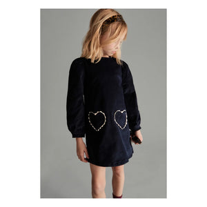 Mipounet - Clotilde Samt Kleid | Nachtblau