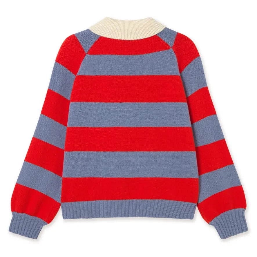 The Tiny Big Sister - Frank Laine Gestreifter Pullover | Orange