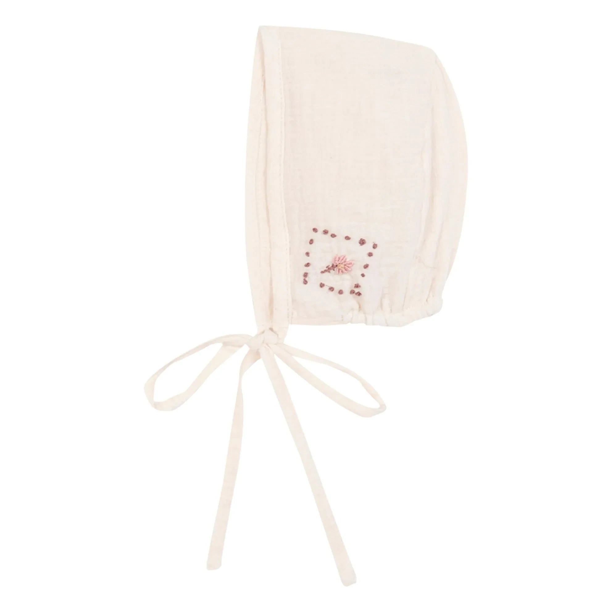 birinit - Bestickte Crush-Bluse aus Bio-Baumwolle | Elfenbein
