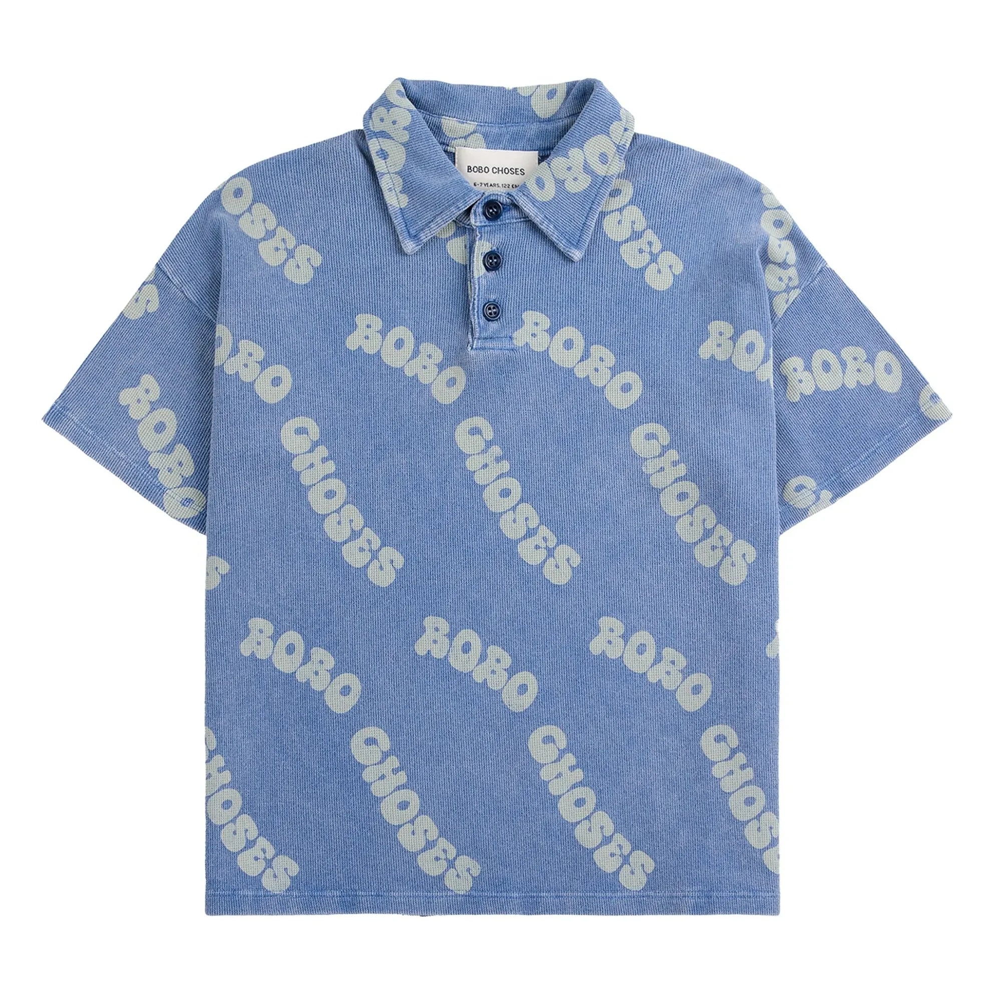 Bobo Choses - Poloshirt mit Logo aus Bio-Baumwolle | Blau
