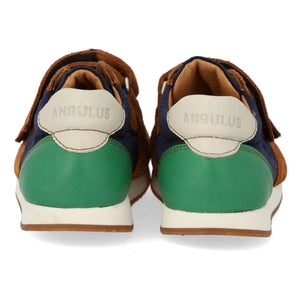 Angulus – Veloursleder-Sneaker mit Farbblock und doppelter Kratzapplikation | Camel
