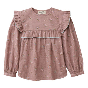 Lililotte - Bluse Bianca Fleurie Bio-Baumwolle | Staubrosa
