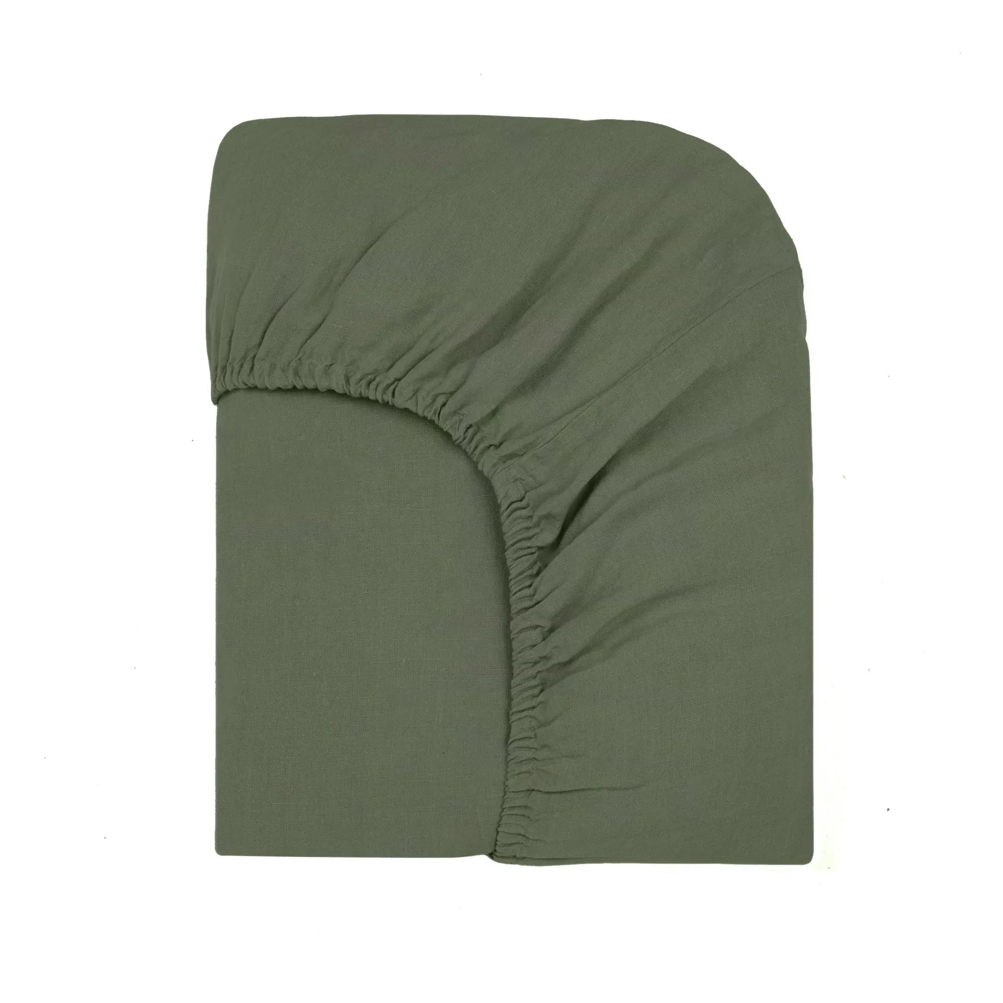 Communauté de biens - Gewaschenes Leinen-Bettlaken | Khaki