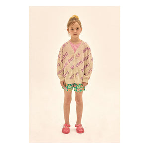 Jelly Mallow - Seersucker-Shorts mit grünem Blumenmuster
