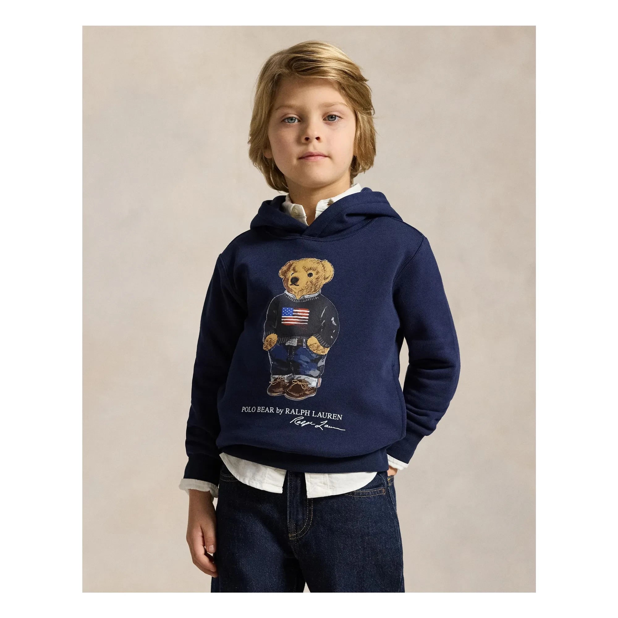 Ralph Lauren - Bären-Kapuzenpullover | Marineblau