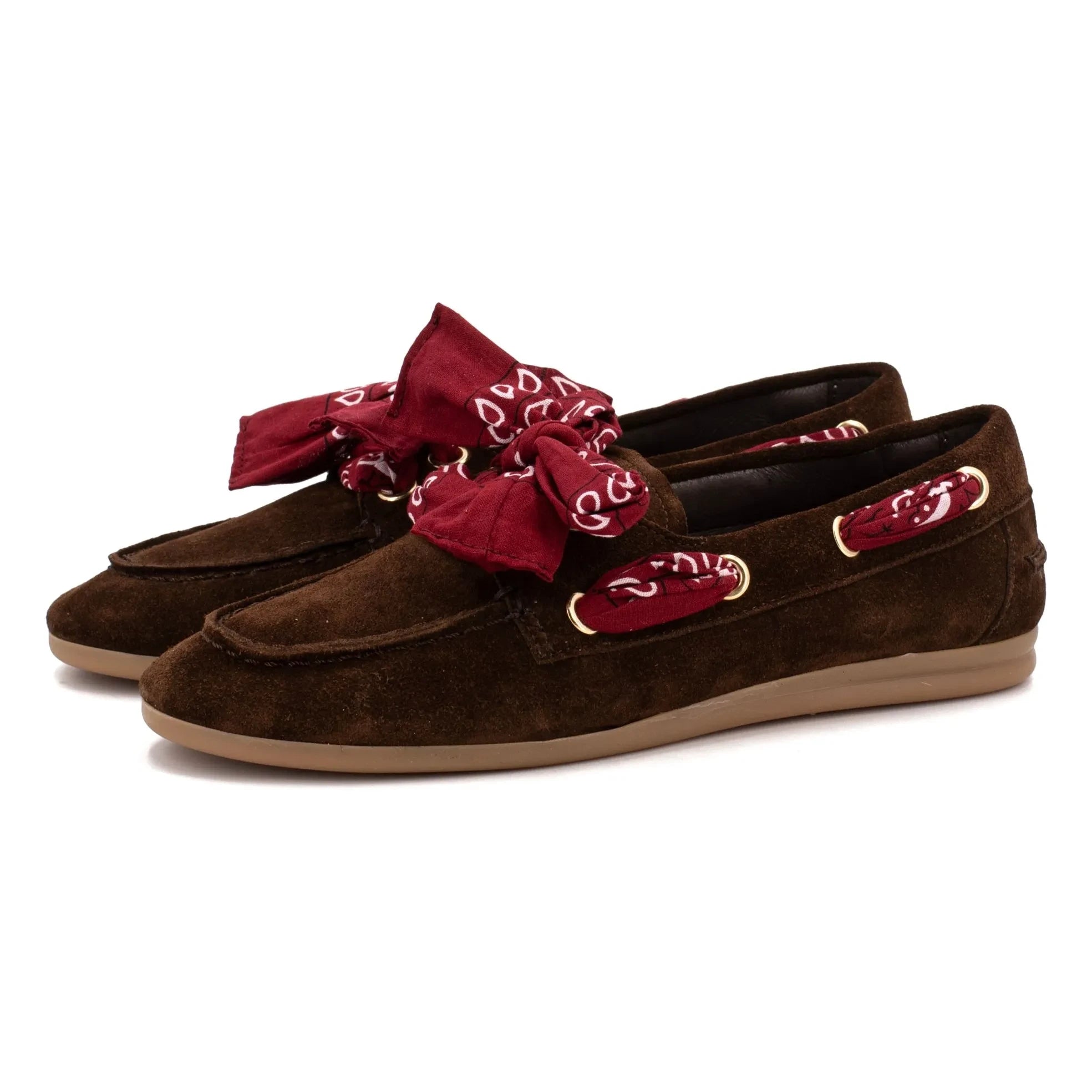 Toral - Nahua Bandana Wildleder Bootsschuhe | Dunkelbraun