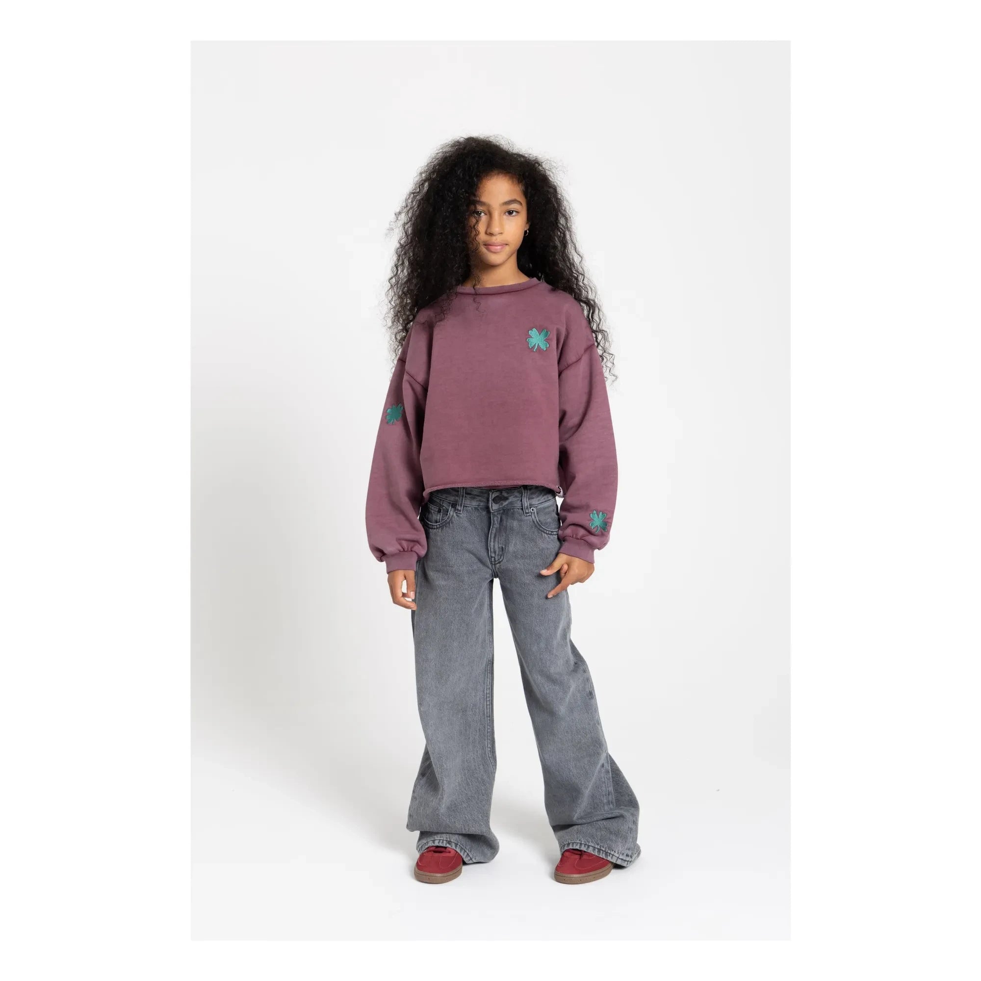 Finger in the nose - Jean Large April | Graues Denim