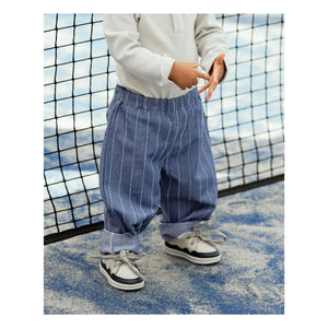 Donsje - Gestreifte Mink-Hose | Denimblau