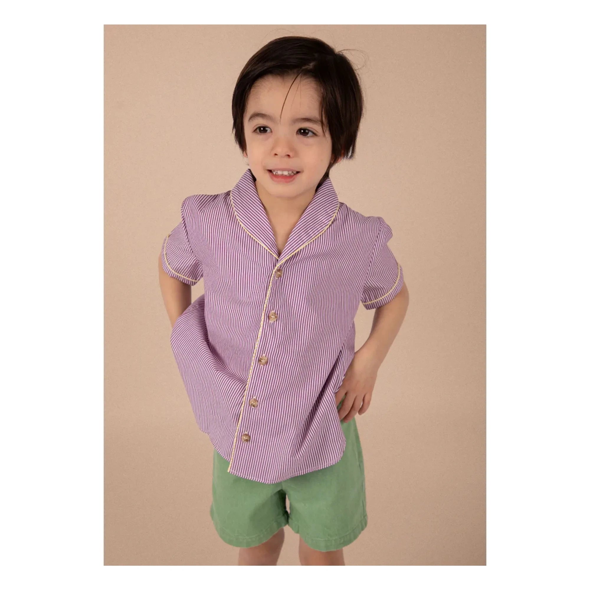 Loir - Gestreiftes Paco-Hemd | Lila