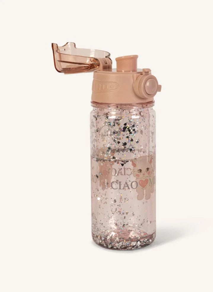Konges Sløjd - Ciao Miao Glitzer-Trinkflasche | Rosa
