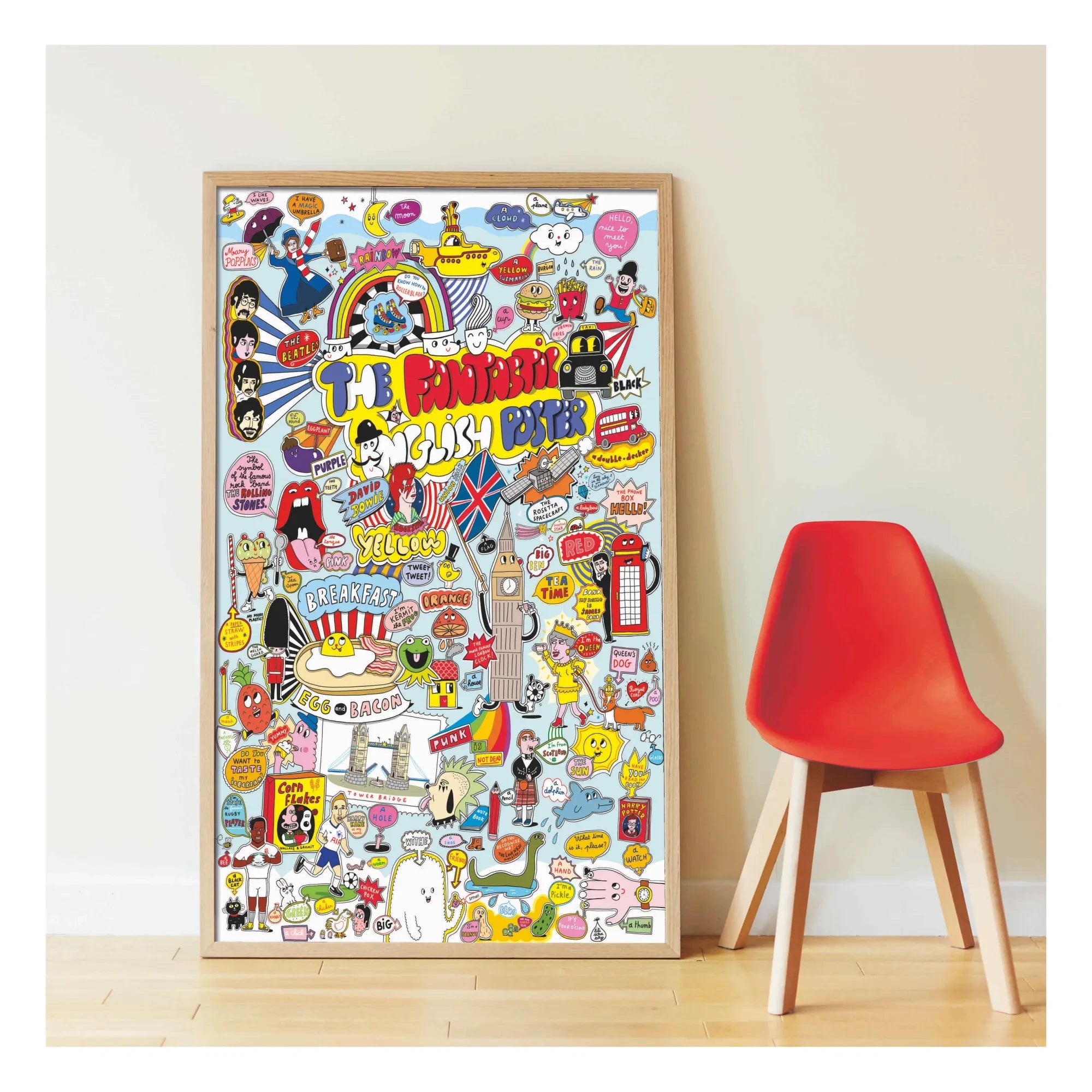 Poppik – 100 % Englisch Stickerposter