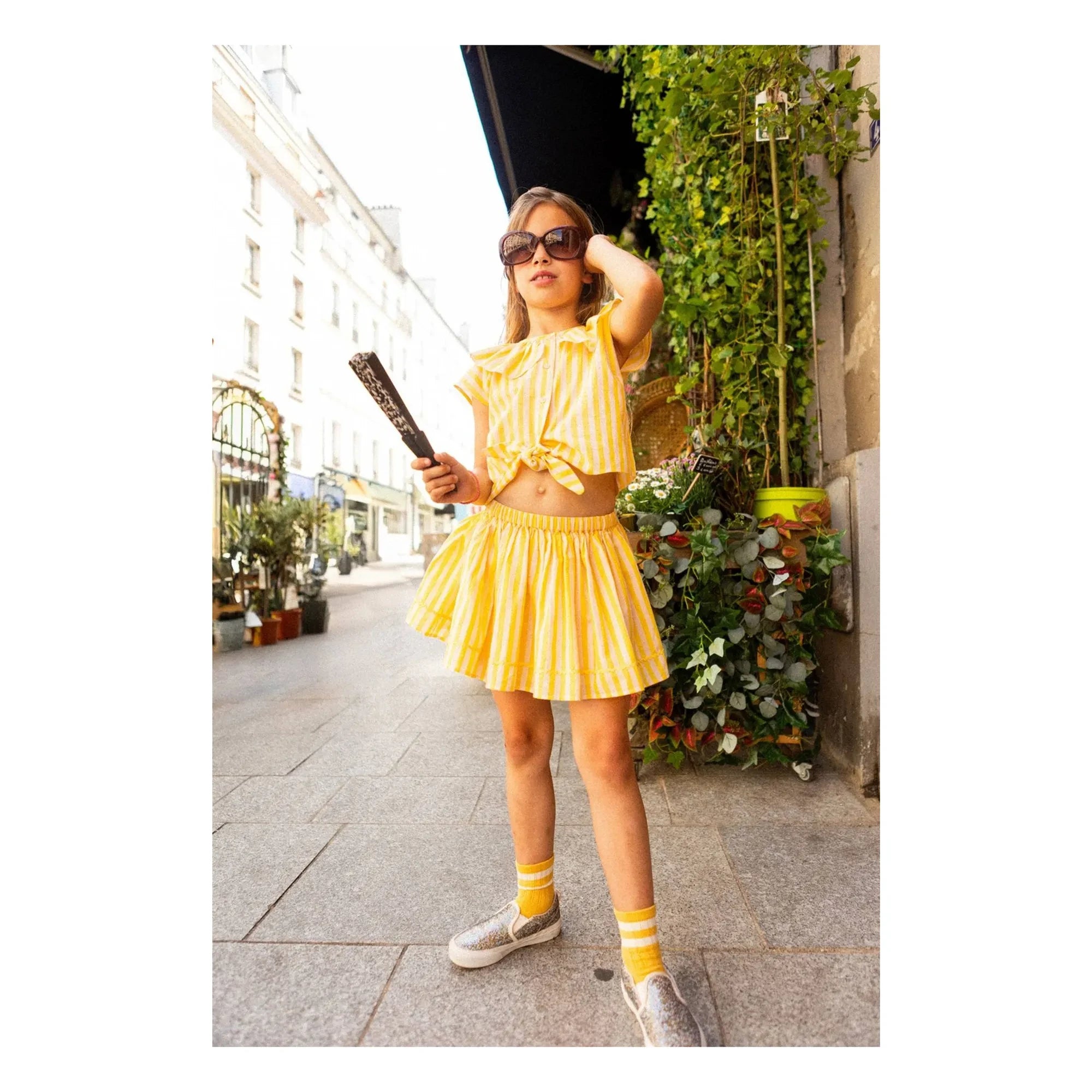Louis Louise - April Gestreifte Bluse | Gelb
