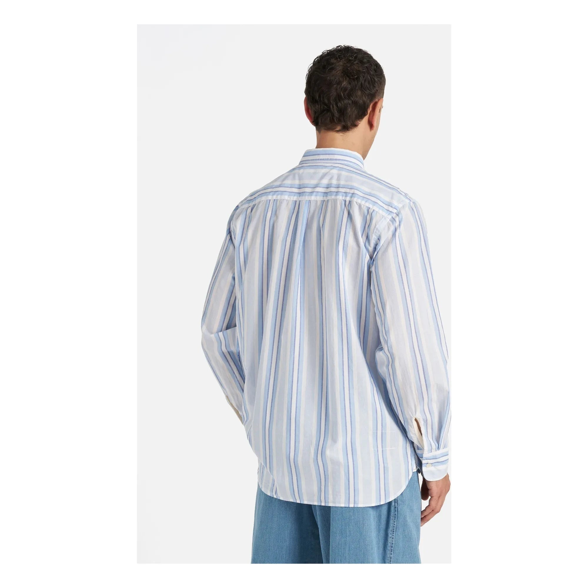 Universal Works - Lazy Day Hemd Gestreift | Blau