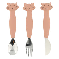 Trixie - Mrs. Cat Silikon Besteck-Set - 3-teilig | Rosa