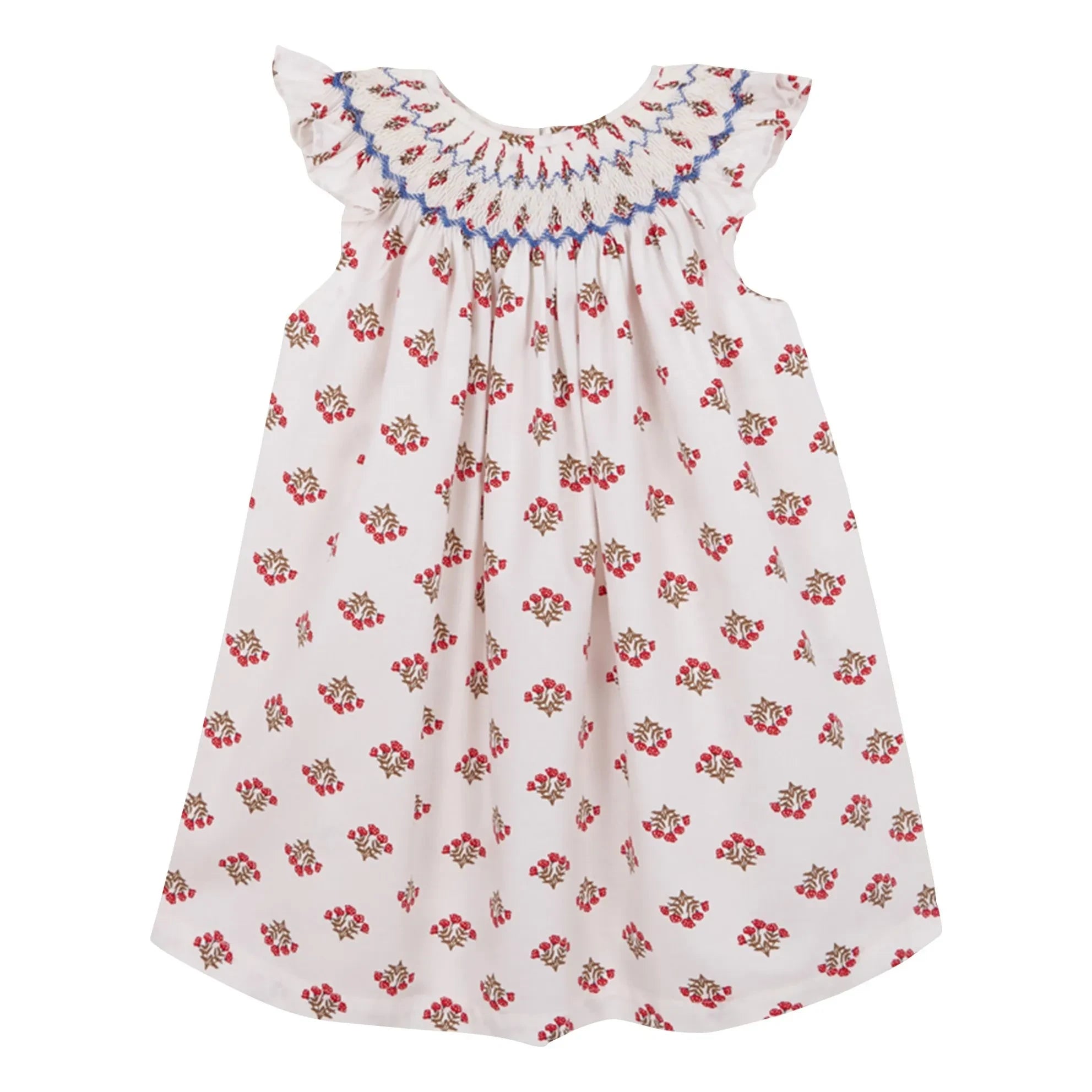 birinit - Monzón Bio-Baumwoll-Rüschenkleid | Weiß