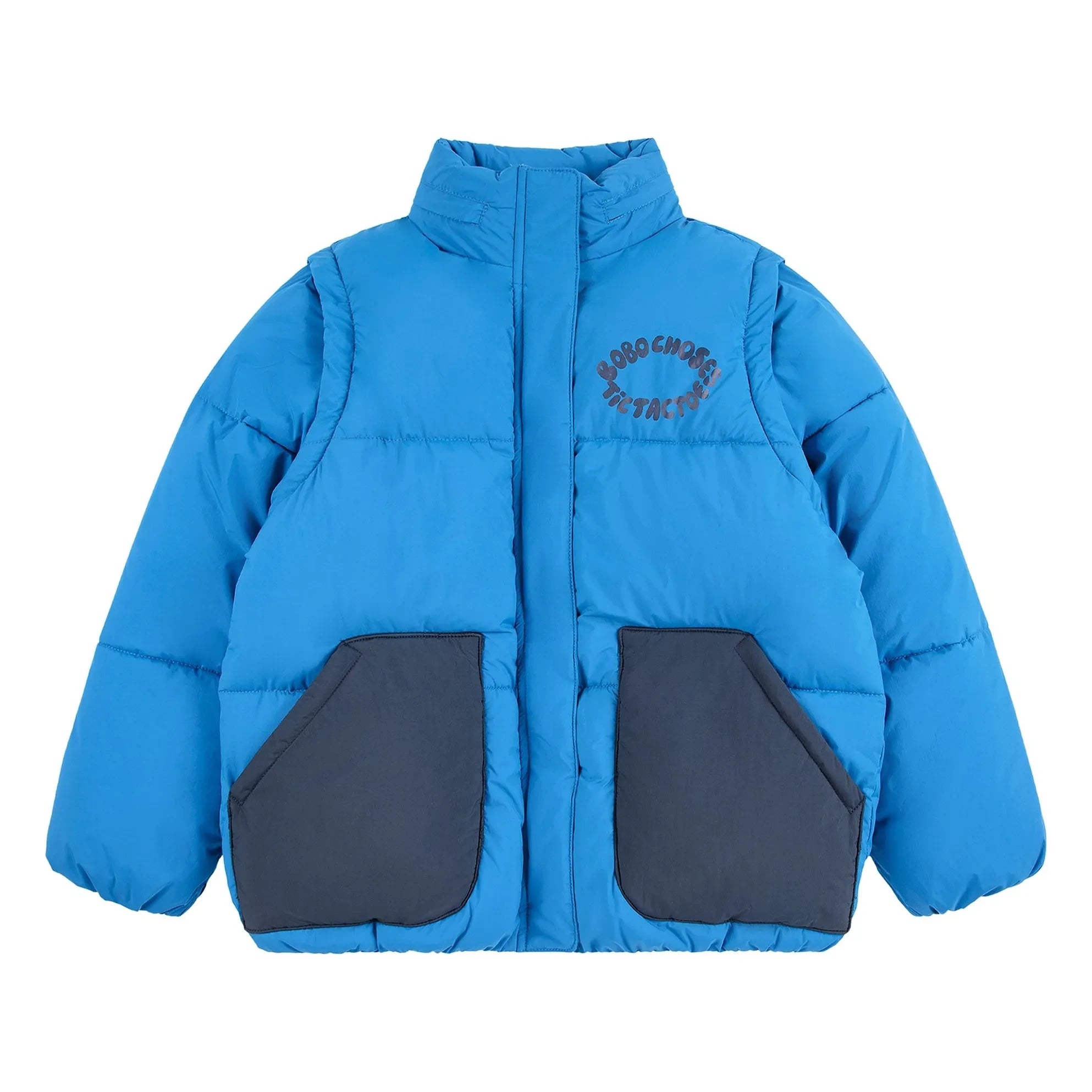 Bobo Choses – Tic Tac Toe Jacke aus recycelten Fasern | Blau