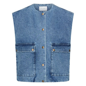 By Bar - Maggie Bio-Baumwoll-Denim-Weste | Jeansblau