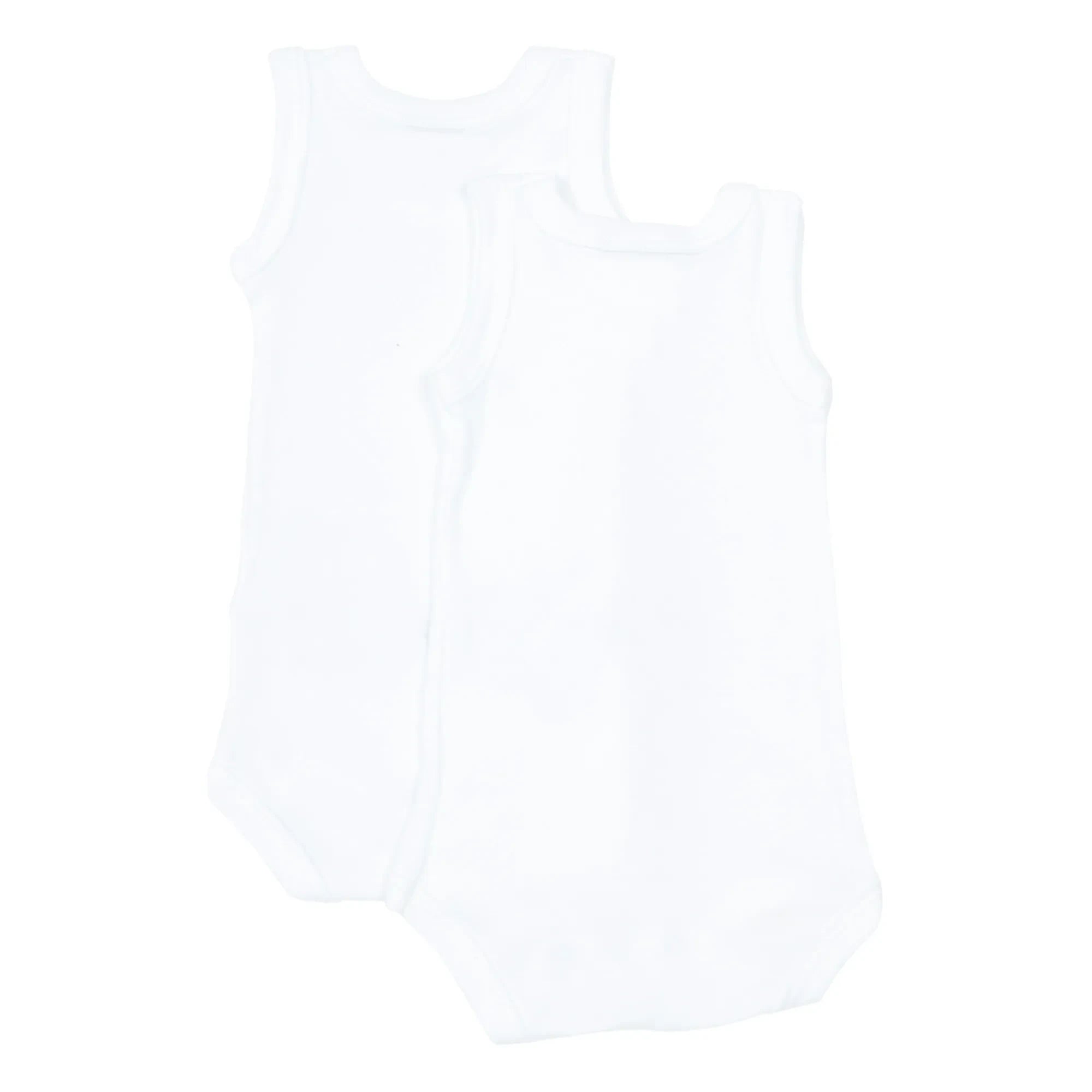 Petit Bateau – 2er Pack Strampler aus Bio-Baumwolle, ärmellos, für Babys | Weiß