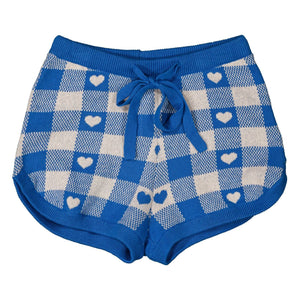 Louis Louise - Iris karierte Shorts | Royalblau