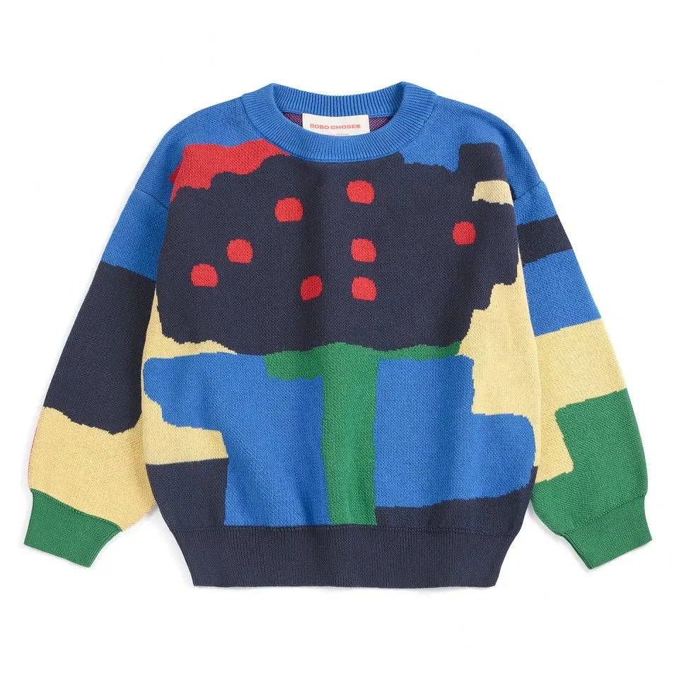 Bobo Choses – Camouflage-Pullover aus Bio-Baumwolle | Blau