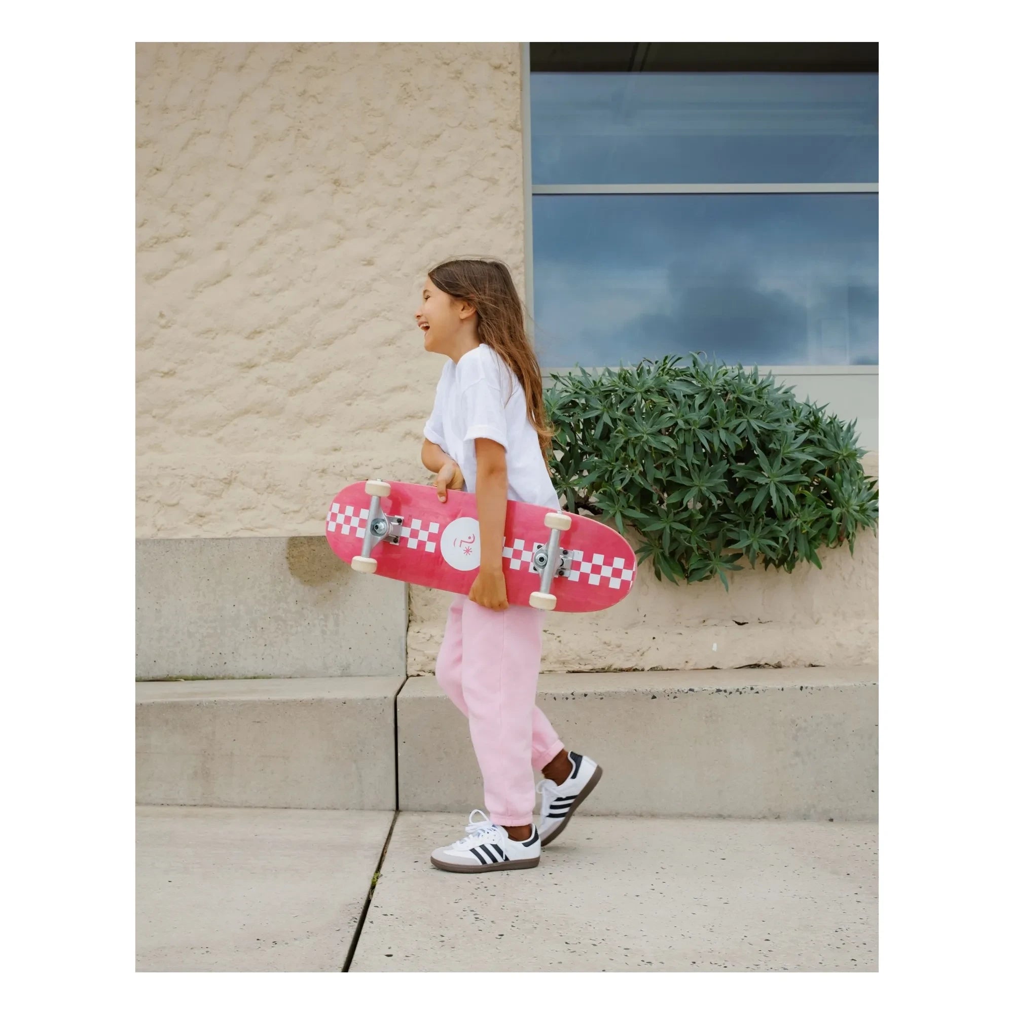 Mino Skateboards - Sunny Damier Skateboard | Rosa