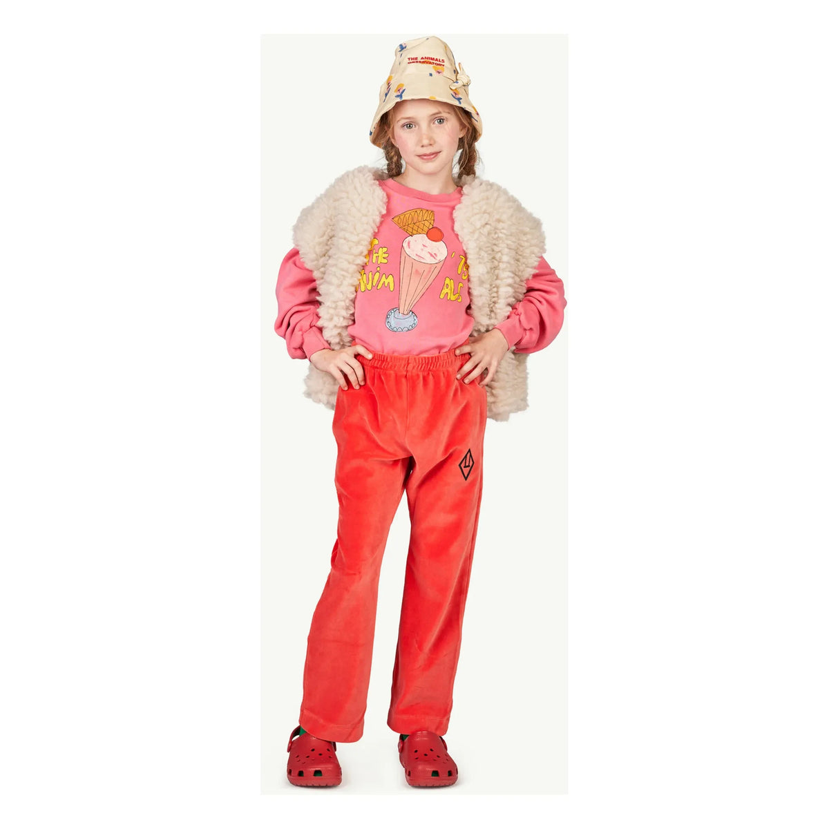 The Animals Observatory - Chameleon Samt-Leggings | Rot