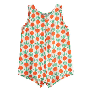 Bobo Choses - Rettich Bio-Baumwoll-Musselin-Strampler | Ecru